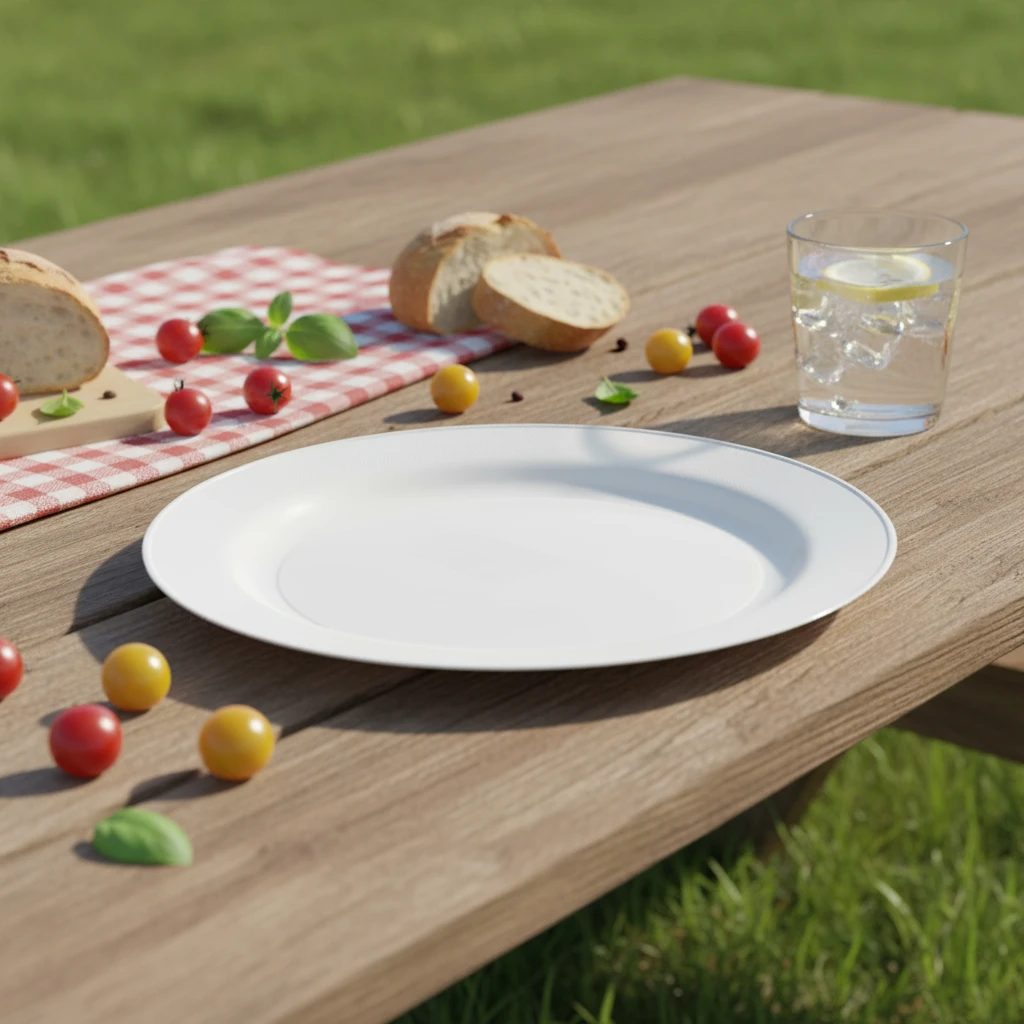 Plastikteller PP 23 cm 4 Stk. 178000640 by Koop color Helder