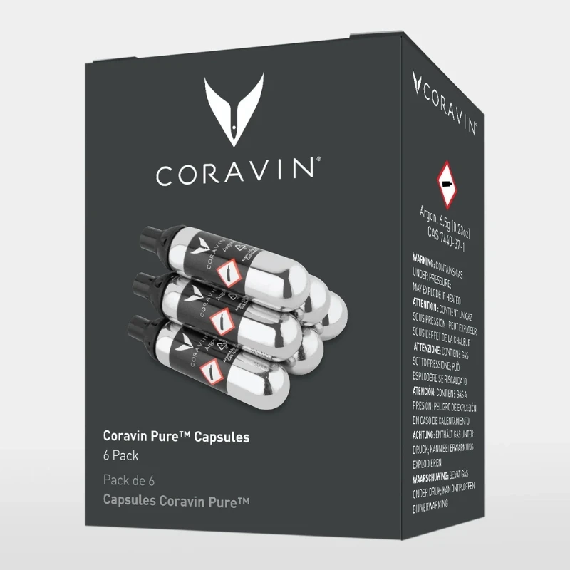 Coravin® Pure™ Argon-Patronen – 6er-Pack 410006 by Coravin color Svart