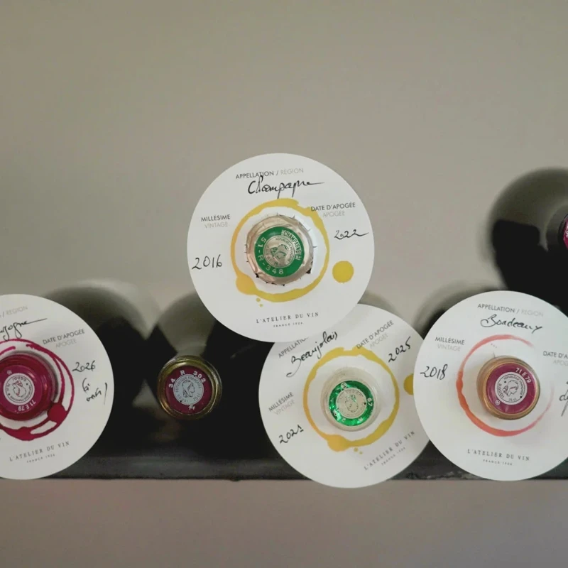 70 Disques de Cave – Flaschenanhänger für Wein – 70 Stück 95043 by L'Atelier du Vin color Svart