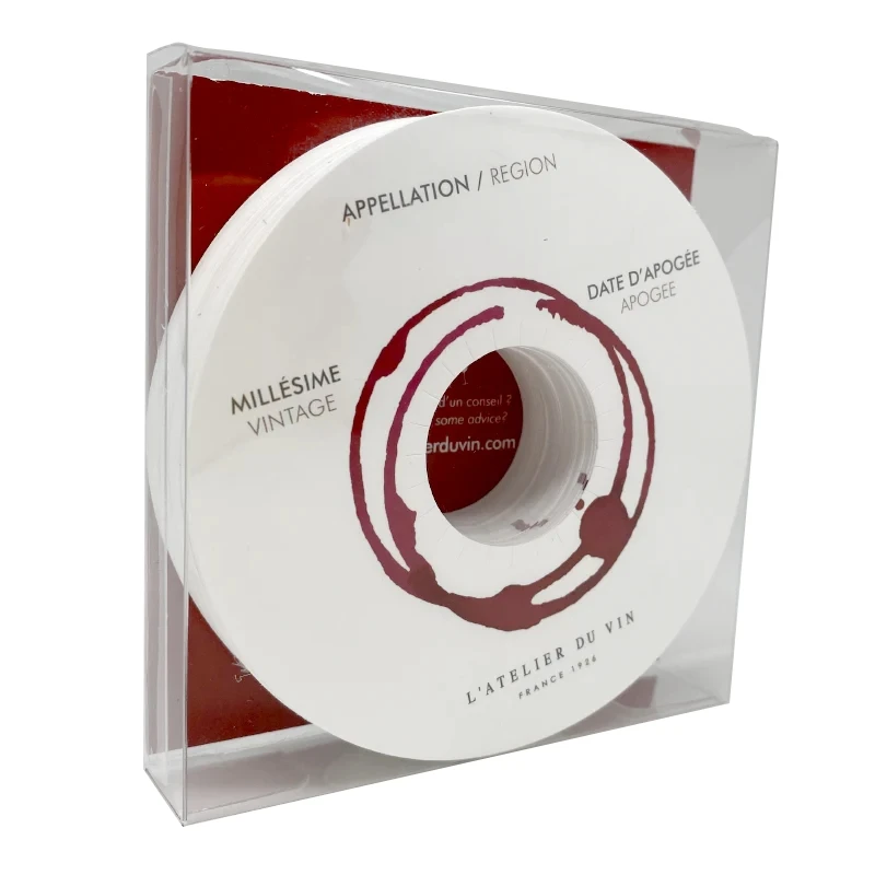 70 Disques de Cave – Flaschenanhänger für Wein – 70 Stück 95043 by L'Atelier du Vin color Svart