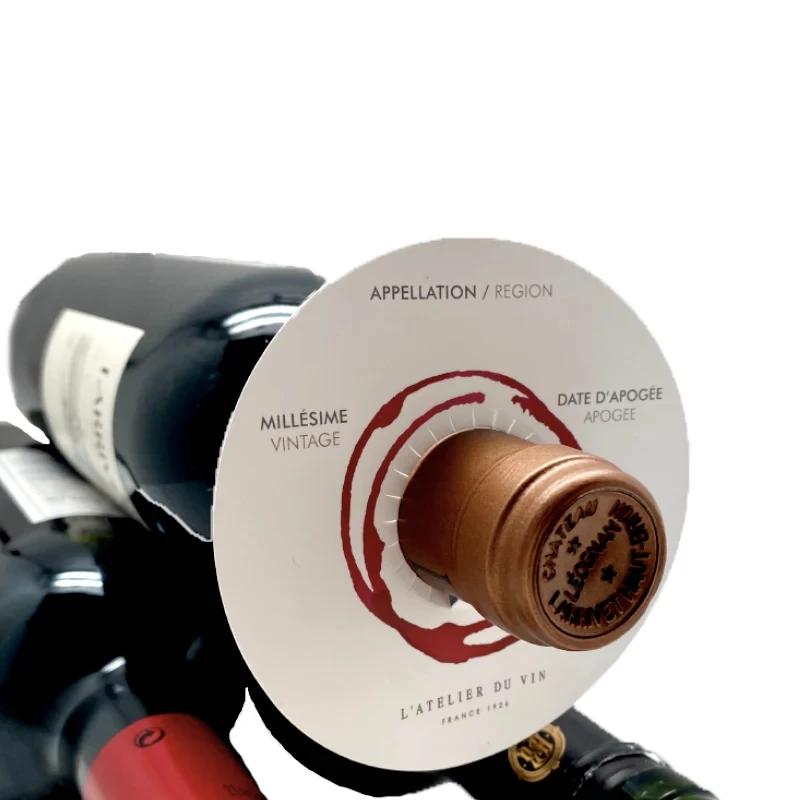 70 Disques de Cave – Flaschenanhänger für Wein – 70 Stück 95043 by L'Atelier du Vin color Svart