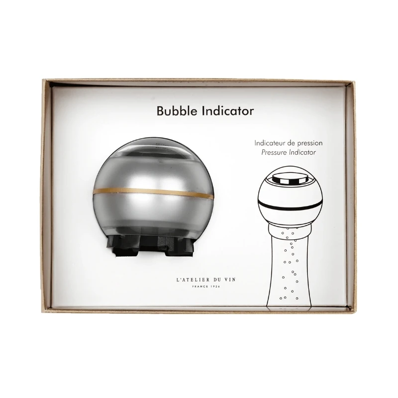 Bubble Indicator - Champagnerverschluss 95075 by L'Atelier du Vin color Svart