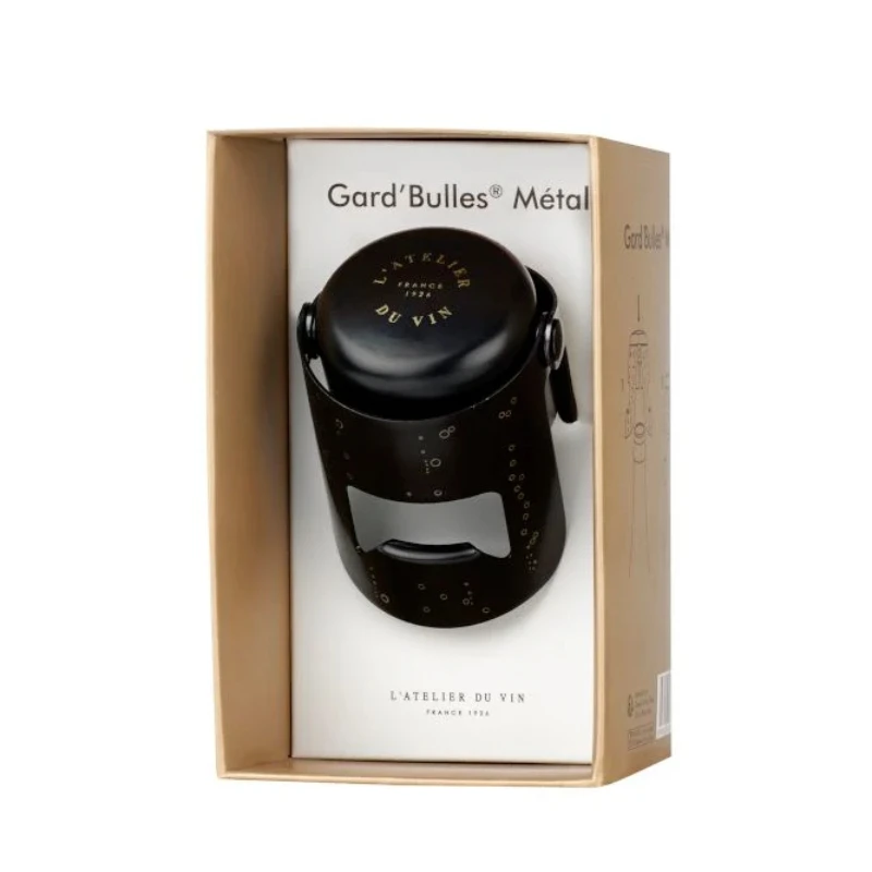Bouchon Gard'Bulles Métal – Champagnerverschluss 95681 by L'Atelier du Vin color Svart