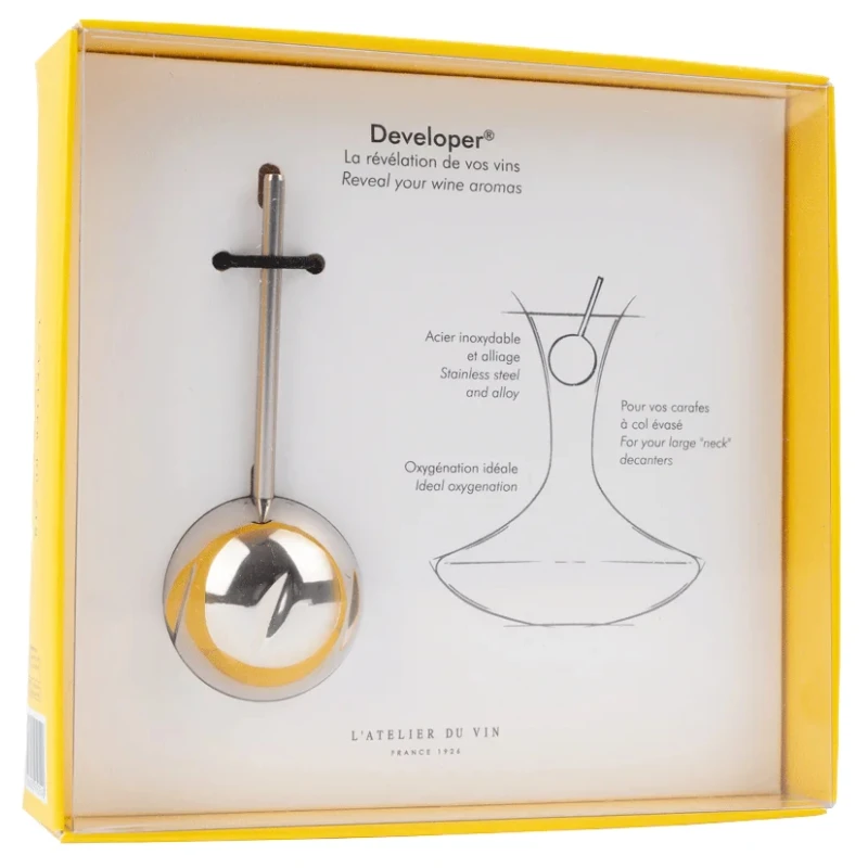 Developer Boule – Weinausgießer und Weinbelüfter 95054 by L'Atelier du Vin color Svart