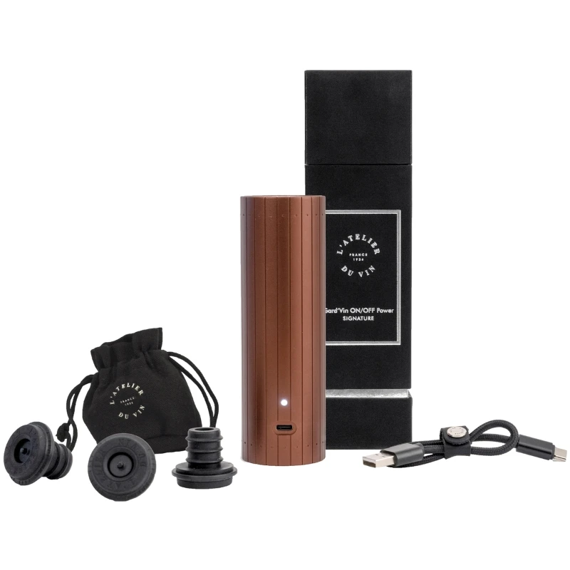 Gard'Vin ON/OFF Power Signature – elektrische Vakuumpumpe 95739 by L'Atelier du Vin color Svart