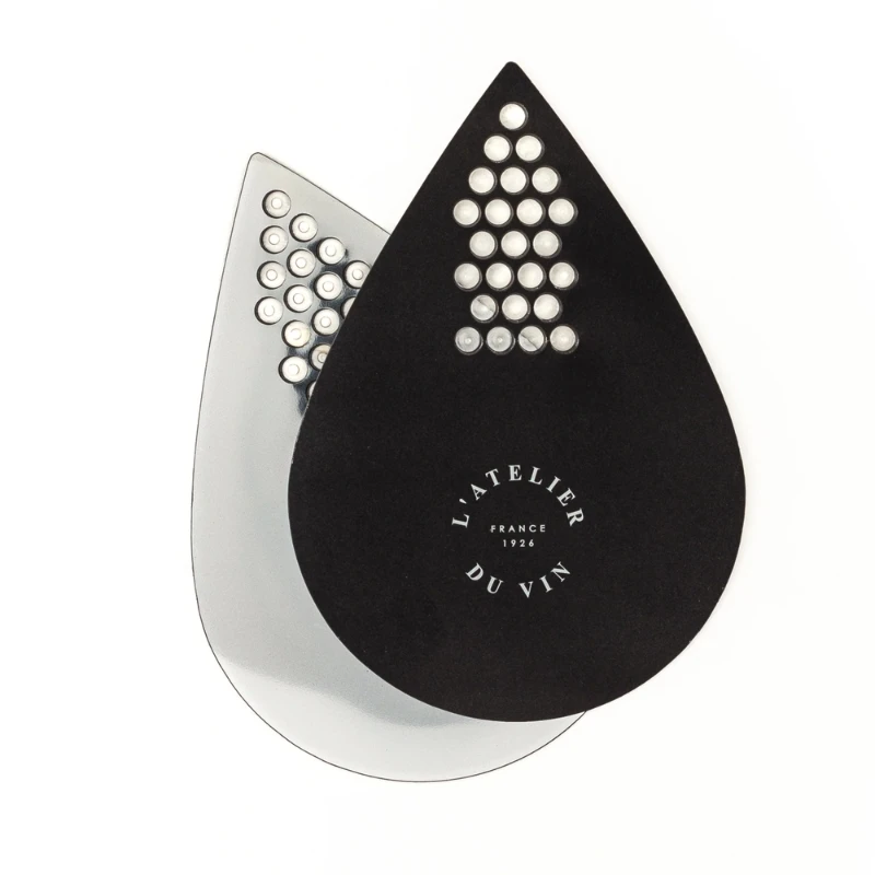 Verseur Aérateur Souple Silver & Black – Weinausgießer 95506 by L'Atelier du Vin color Svart