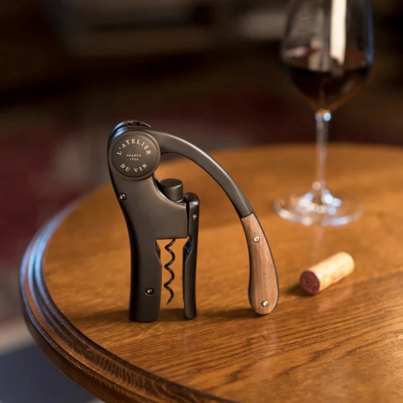 Oeno Motion Wood & Black Korkenzieher 95512 by L'Atelier du Vin color Svart