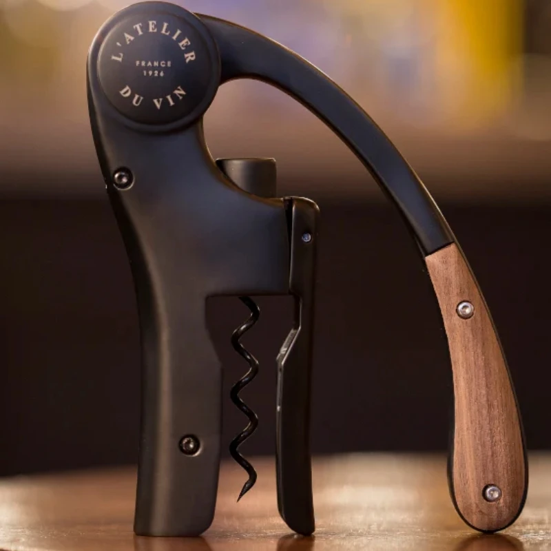 Oeno Motion Wood & Black Korkenzieher 95512 by L'Atelier du Vin color Svart