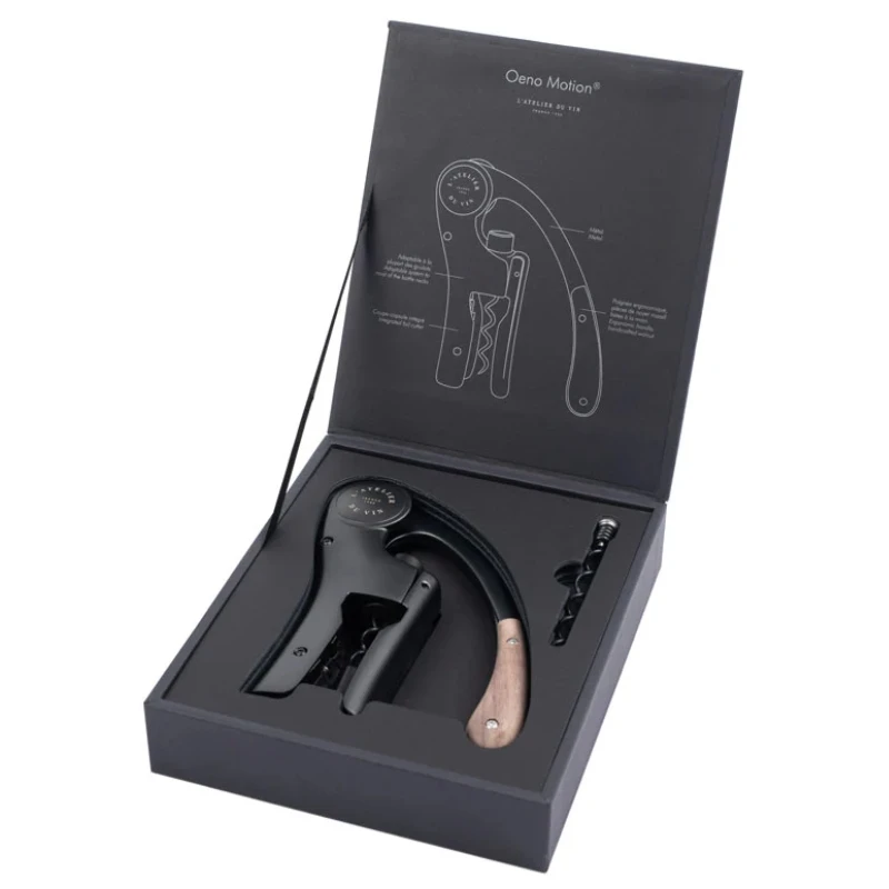 Oeno Motion Wood & Black Korkenzieher 95512 by L'Atelier du Vin color Svart