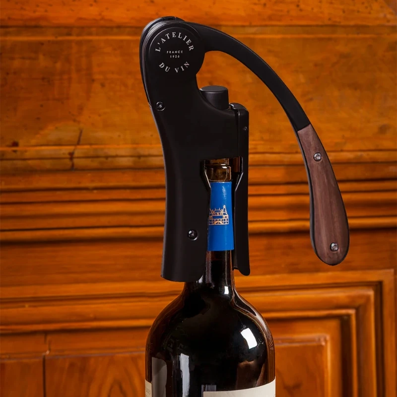Oeno Motion Wood & Black Korkenzieher 95512 by L'Atelier du Vin color Svart