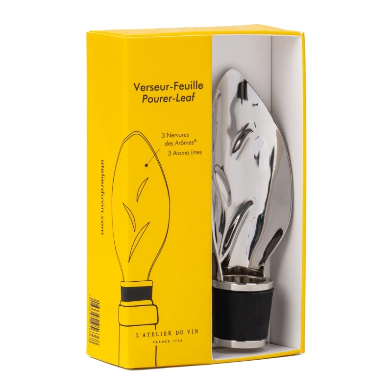 Verseur-feuille Leaf Pourer – Weinausgießer 95636 by L'Atelier du Vin color Svart