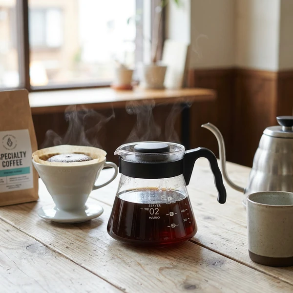 V60 Kaffeeserver - 02 XVD-60B by Hario color Svart