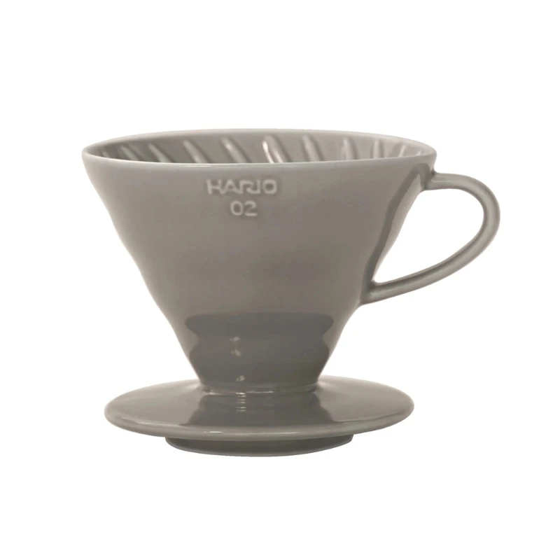 HARIO V60 Keramik Colour 02 Kaffeefilter - Grau VDC-02-GR by Hario color Svart