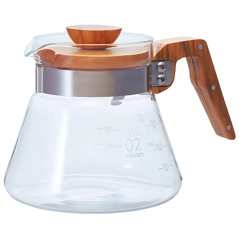 Kaffeeserver Olivenholz - 02 VCWN-60-OV by Hario color Svart
