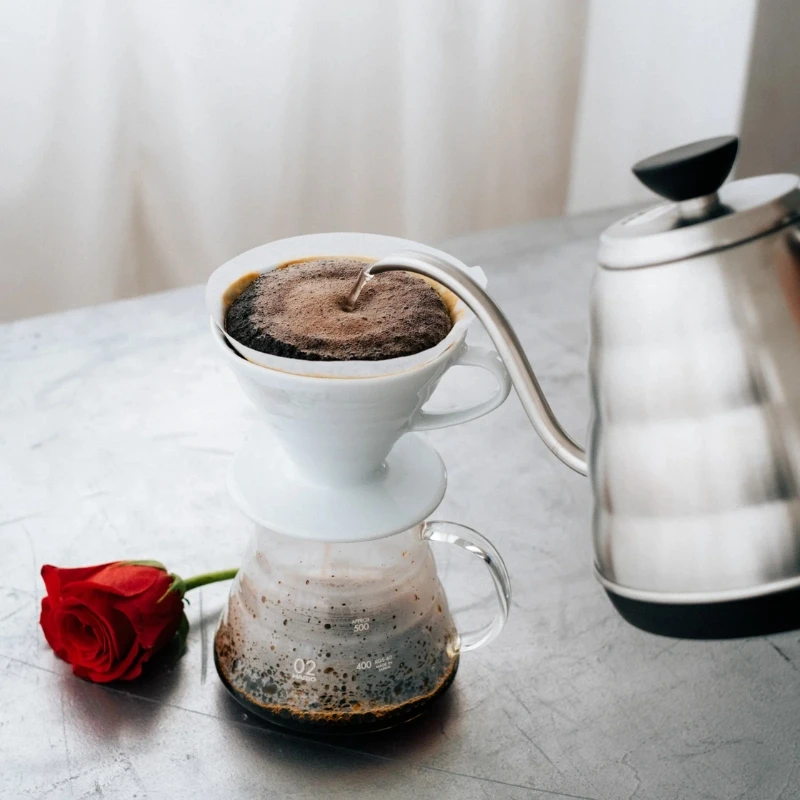 V60 Buono Elektrischer Wasserkocher mit Temperatursteuerung 0,8 l EVT-8-HSV-E by Hario color Svart