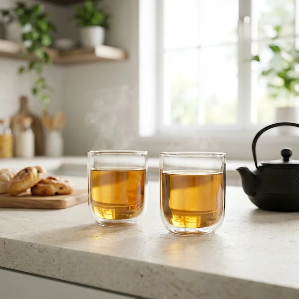 Hitzebeständige Yunomi Gläser 17 cl – 2er-Set HU-2 by Hario color Svart