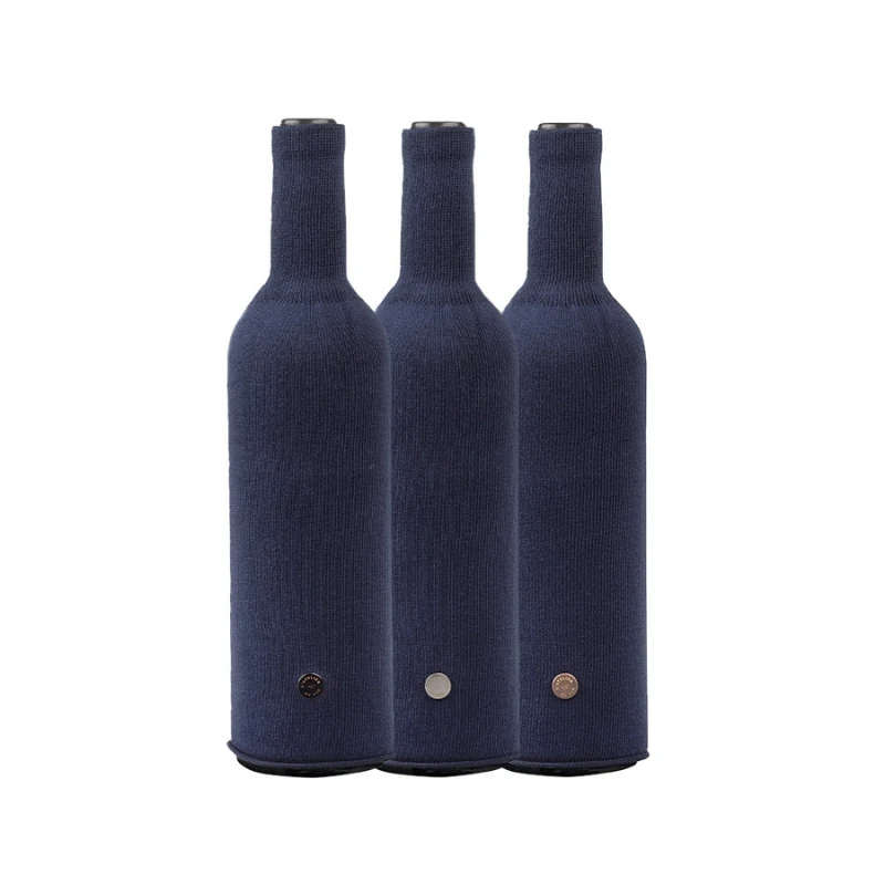 Cache Bouteille Flaschenhüllen – 3er-Set 95385 by L'Atelier du Vin color Svart