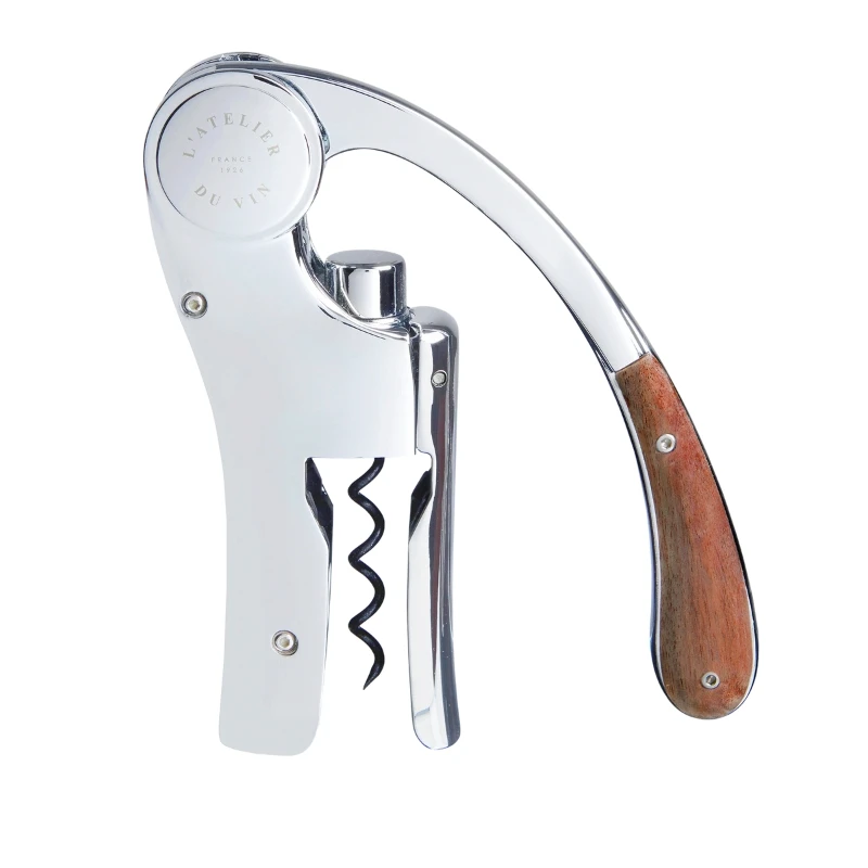 Oeno Motion Wood & Chrome Korkenzieher 95464 by L'Atelier du Vin color Svart