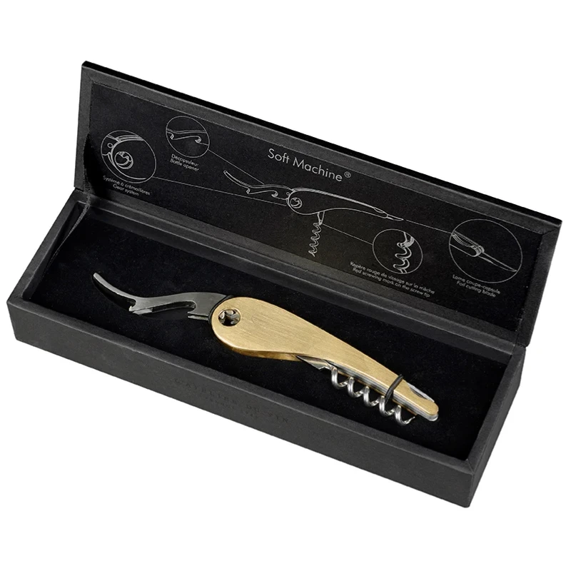 Soft Machine Brass Korkenzieher 95647 by L'Atelier du Vin color Svart