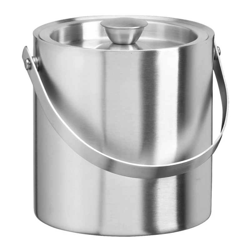 Eiseimer mit Eiszange 1,5 Liter aus Edelstahl IBSS150 by Barprofessional color Svart