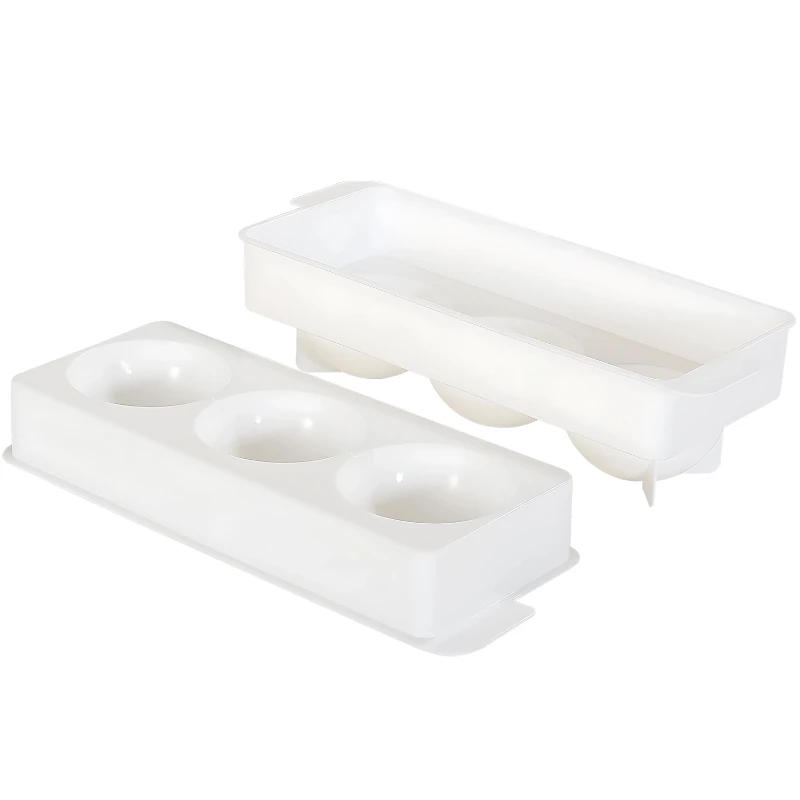 Eiswürfelform für 3 runde Eiskugeln 5 cm YSB0050 by Barprofessional color Svart