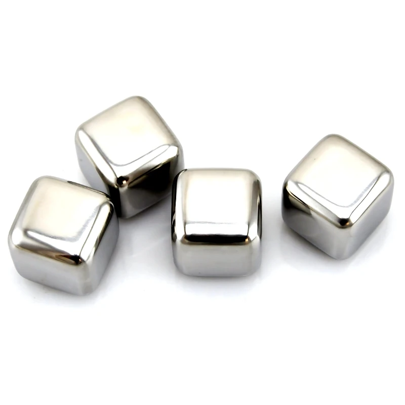 Edelstahl Eiswürfel 4er-Set YSBM004 by Barprofessional color Svart