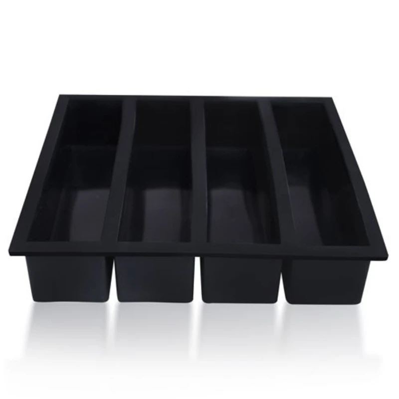 Eiswürfelform für Collins-Gläser 13x3 cm – 4 Eisstangen YSC1303 by Barprofessional color Svart