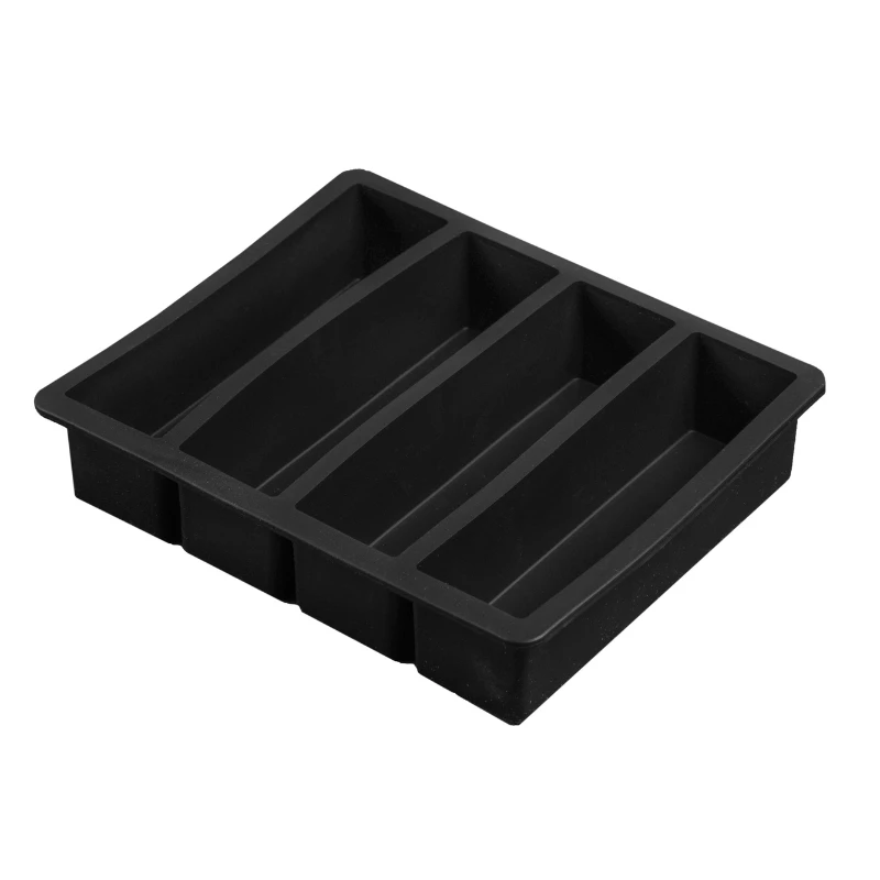 Eiswürfelform für Collins-Gläser 13x3 cm – 4 Eisstangen YSC1303 by Barprofessional color Svart