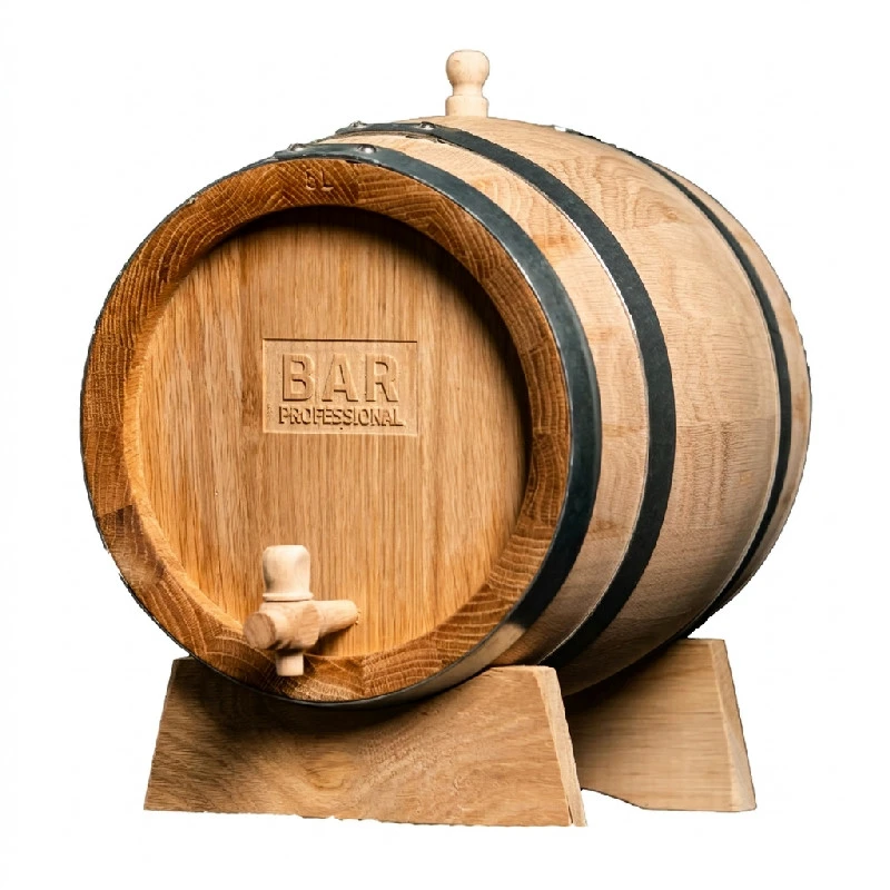 Eichenfass 10 Liter BAR1000 by Barprofessional color Svart