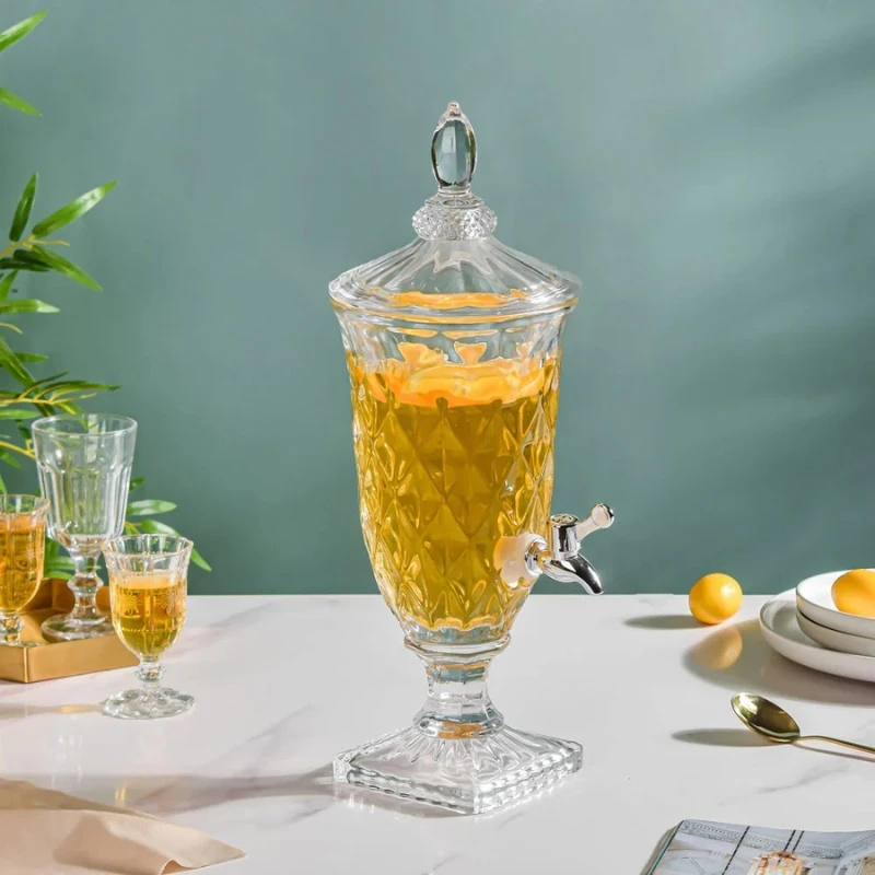 Getränkespender aus Glas - 5 Liter DISP050 by Barprofessional color Svart