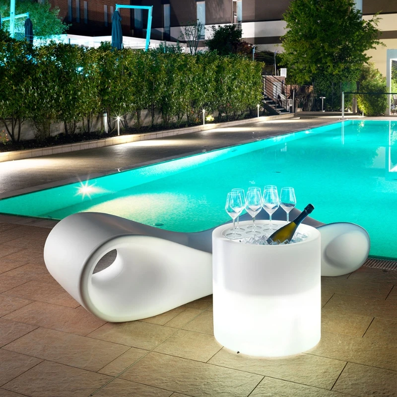Winebowl Party + LED - 55 cm Durchmesser WTR0055 by Barprofessional color Svart