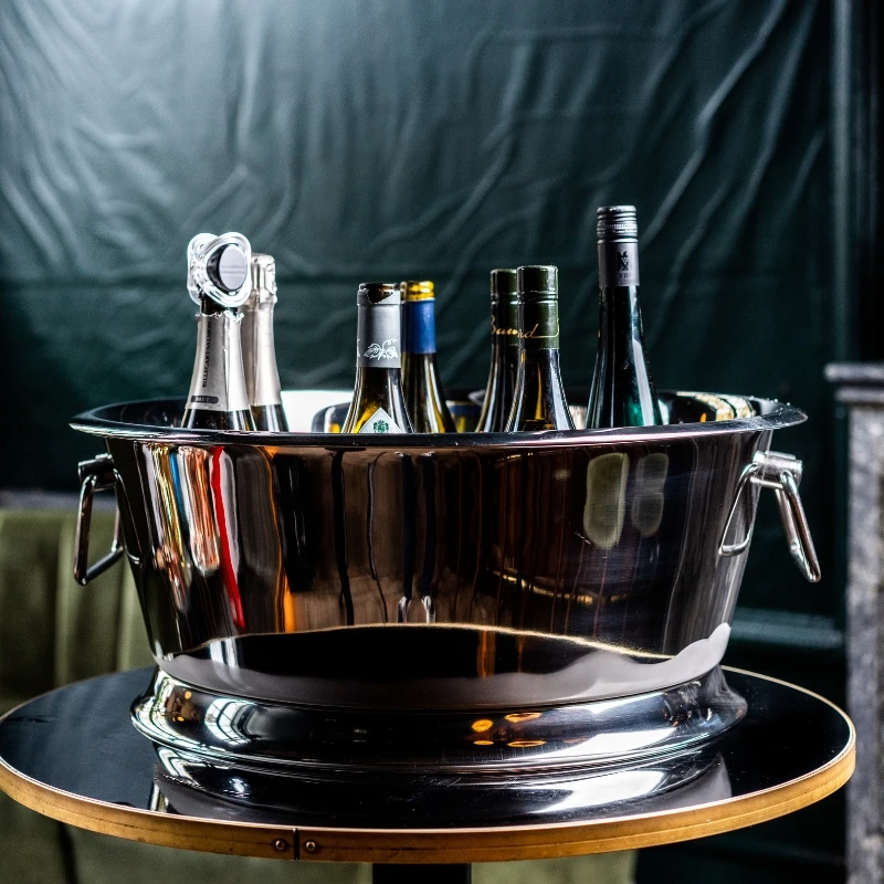 Wine Bowl Portofino Weinkühler Kupfer Ø55 cm WKRV055 by Barprofessional color Svart