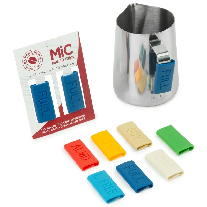 Markierungsclip für Milchkanne – Fettarme Milch MICLGH2 by Barprofessional color Svart