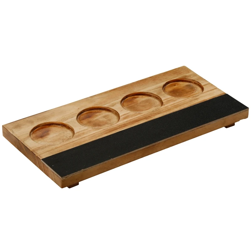 Tasting Board / Verkostungsbrett aus Holz für 4 Gläser PPCM2063 by Barprofessional color Transparant