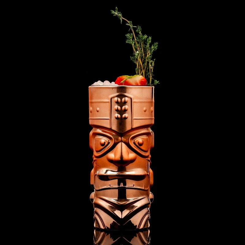 Tiki Highball-Glas Kupfer 450 ml TIGC450 by Barprofessional color Svart