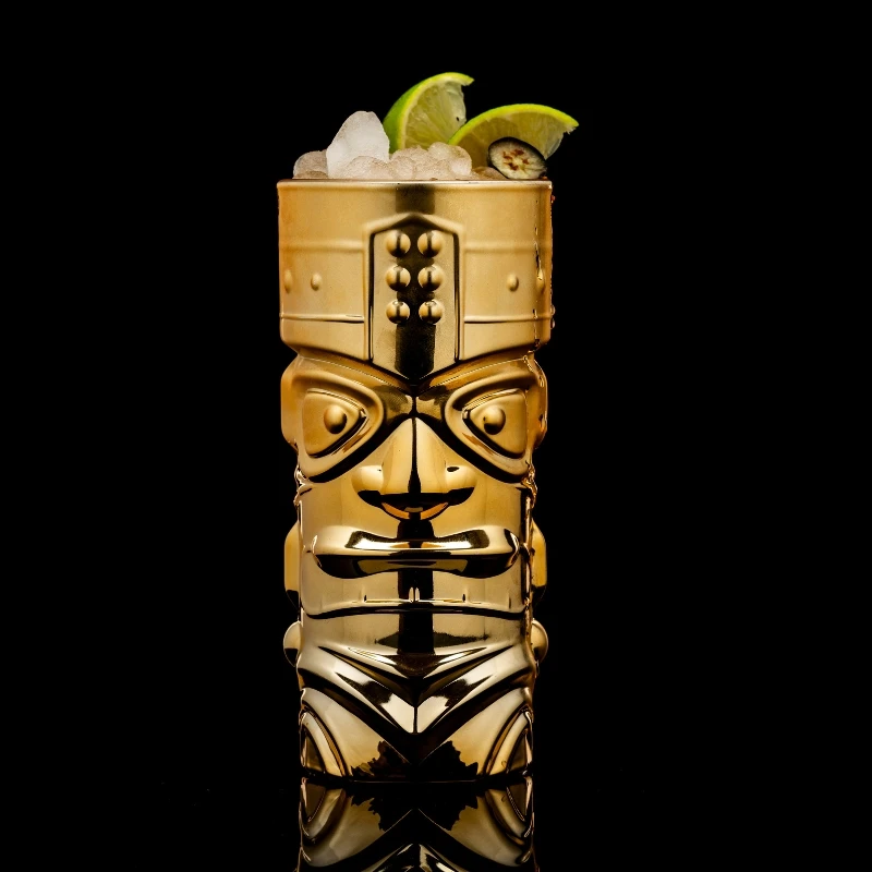 Tiki Highball-Glas Gold 450 ml TIGG450 by Barprofessional color Svart