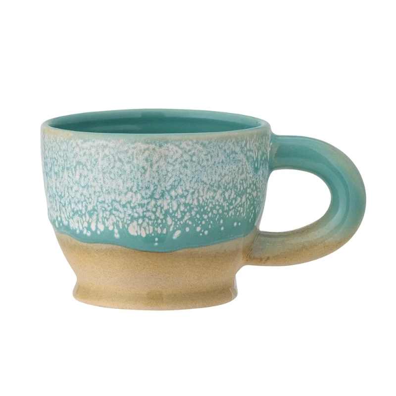 Safie Becher – Steingut – 30 cl Grün 82057671 by Bloomingville color Svart