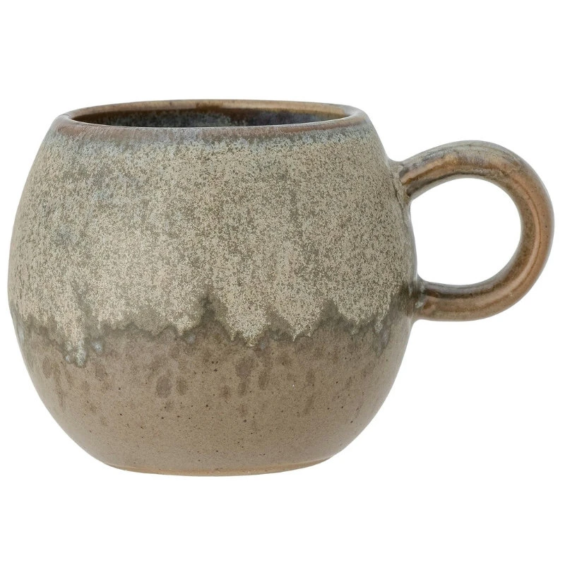 Paula Tasse – Steingut – 25 cl Braun/Grau 82057617 by Bloomingville color Svart
