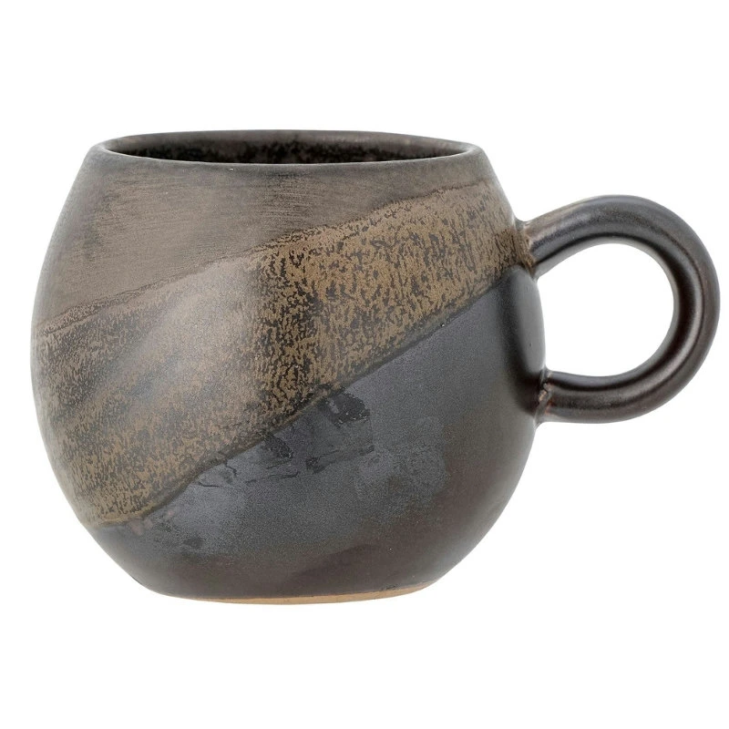 Paula Tasse - Steingut - 25 cl Braun 82060474 by Bloomingville color Svart