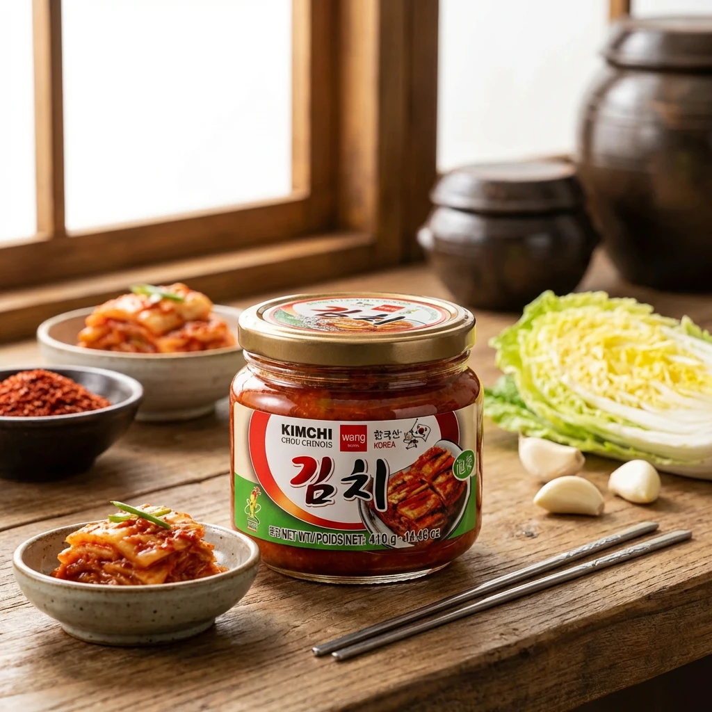 Wang Kimchi Chinakohl 410 g 370306 by Wang color Svart