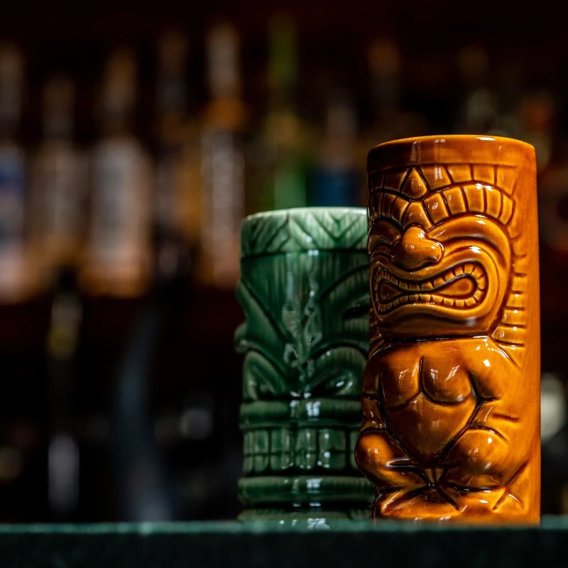 Tiki Becher Maori 330 ml TIKI330 by Barprofessional color Svart