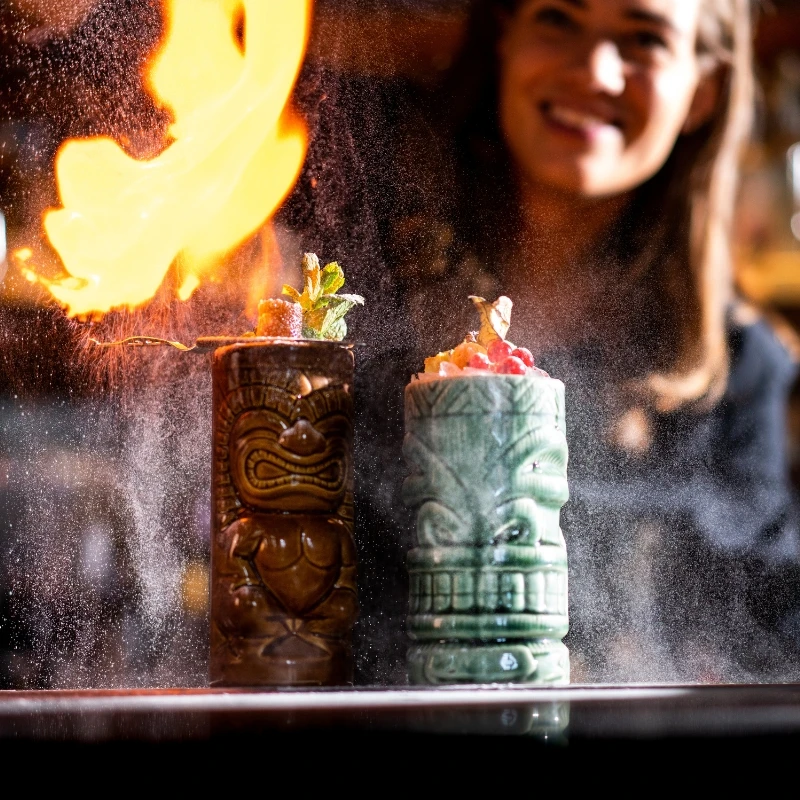 Tiki Becher Maori 330 ml TIKI330 by Barprofessional color Svart