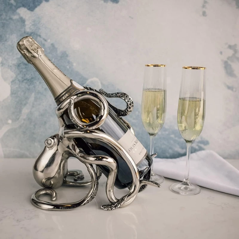 Oktopus Wein- & Champagner-Flaschenhalter OCT-BH by Culinary Concepts color Svart