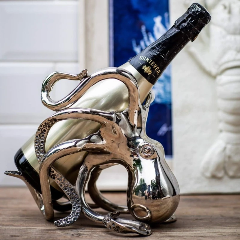Oktopus Wein- & Champagner-Flaschenhalter OCT-BH by Culinary Concepts color Svart