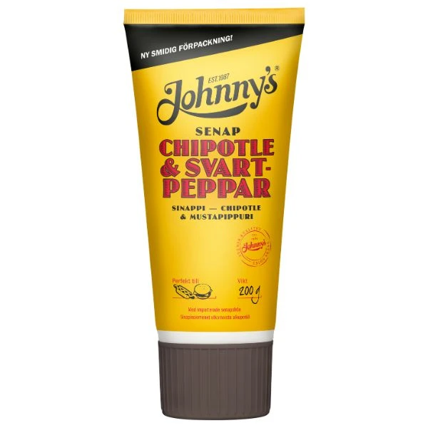 Johnnys Chipotle & Schwarzer Pfeffer Senf 200g 3100109 by Deli Drengene color Svart