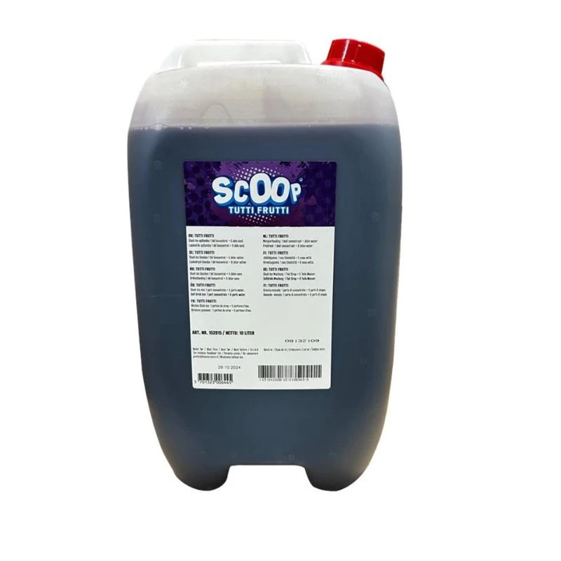 Scoop Slush-Ice Konzentrat Tuttifrutti, 10L 345458 by SCOOP color Svart