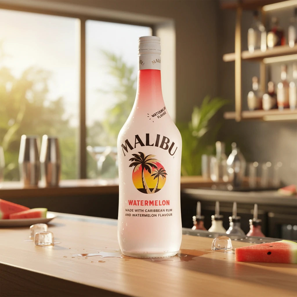 Malibu Watermelon Likör 70 cl L-51-355-00 by MALIBU color Svart