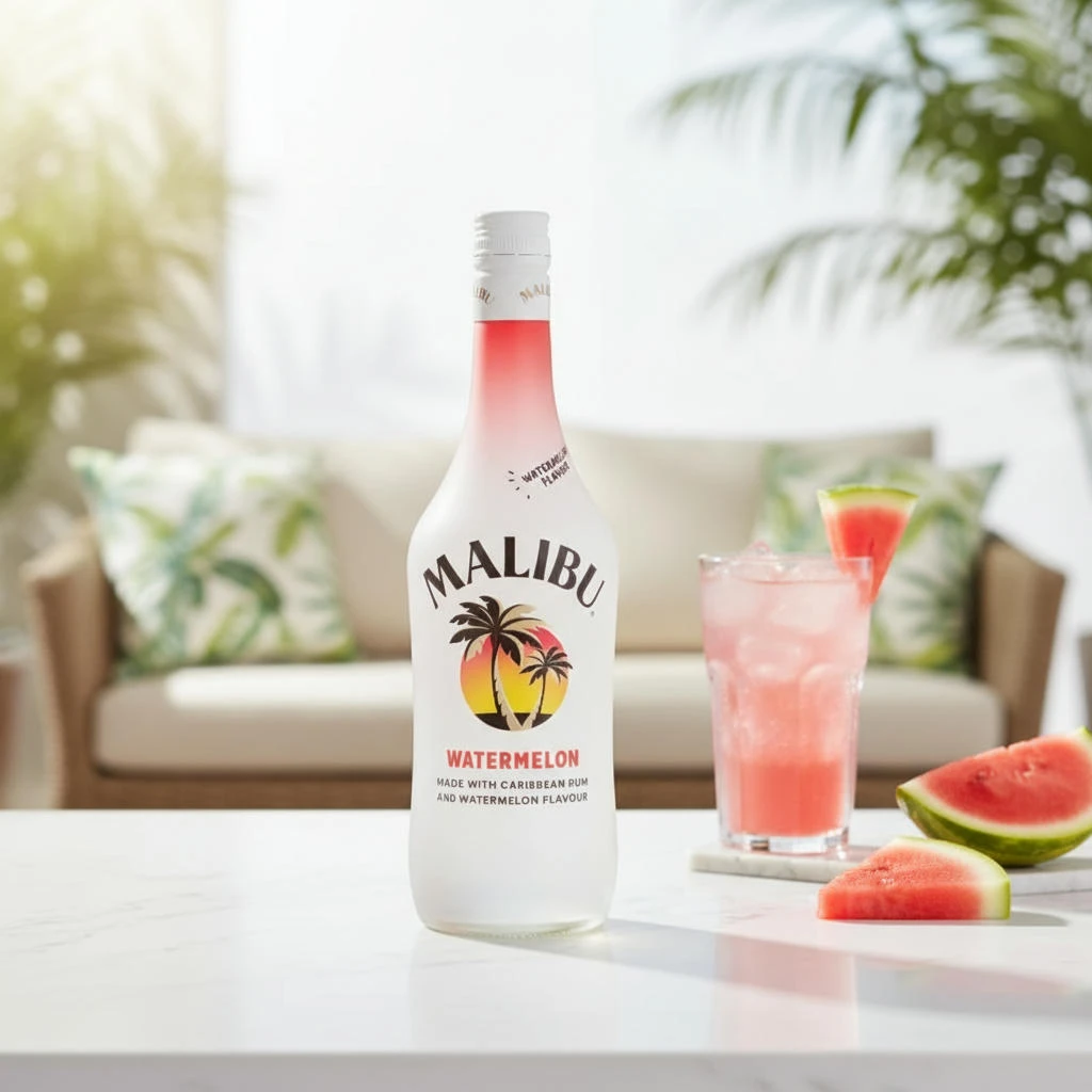 Malibu Watermelon Likör 70 cl L-51-355-00 by MALIBU color Svart