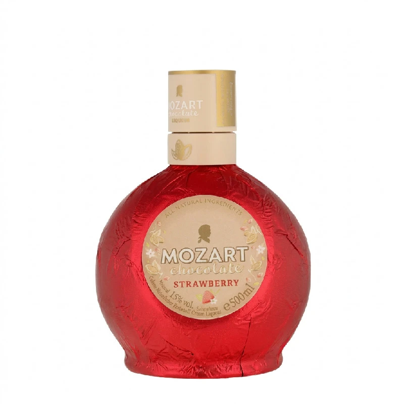 Mozart White Chocolate Strawberry Likör 70 cl L-04-990-00 by MOZART color Svart