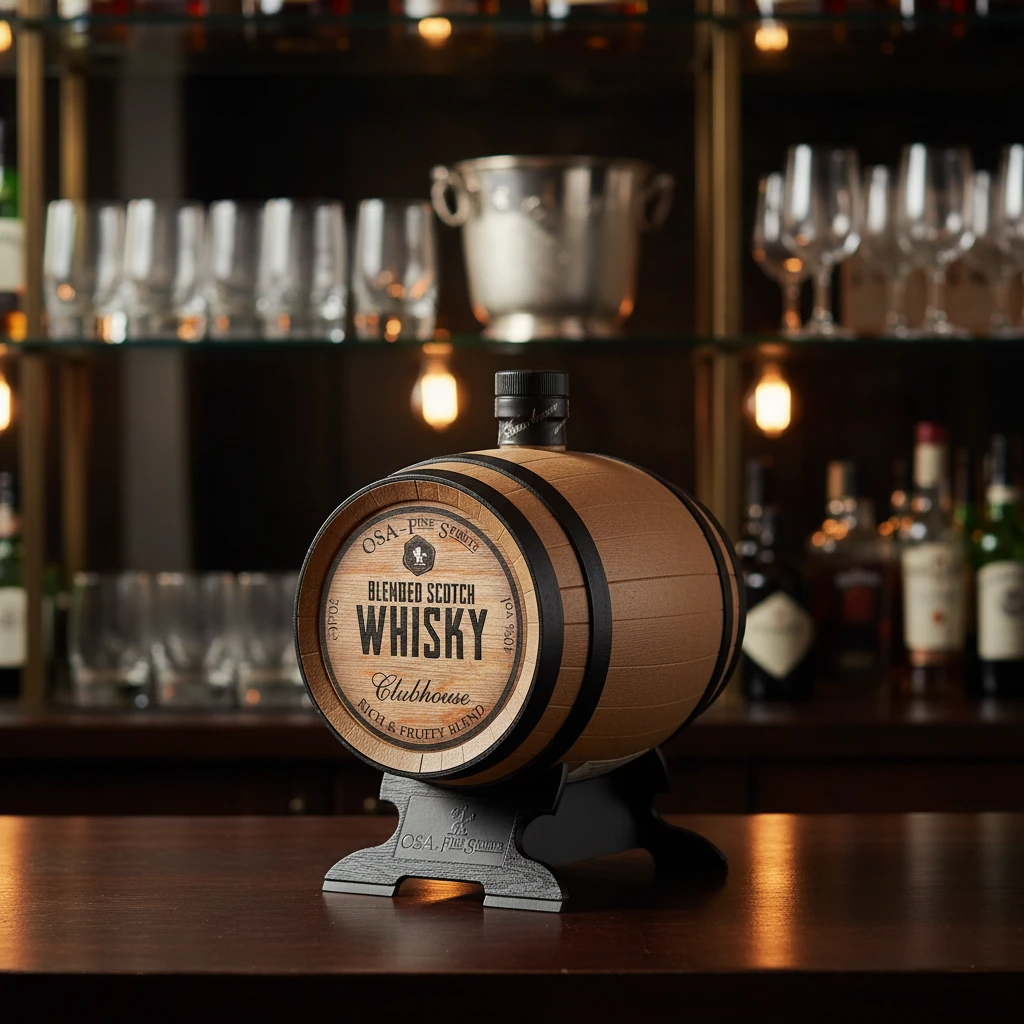 Old St. Andrews Clubhouse Whisky Barrel 70 cl L-52-158-00 by Barlife color Svart
